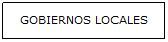 Cuadro de texto: GOBIERNOS LOCALES
